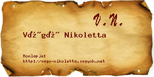 Vágó Nikoletta névjegykártya